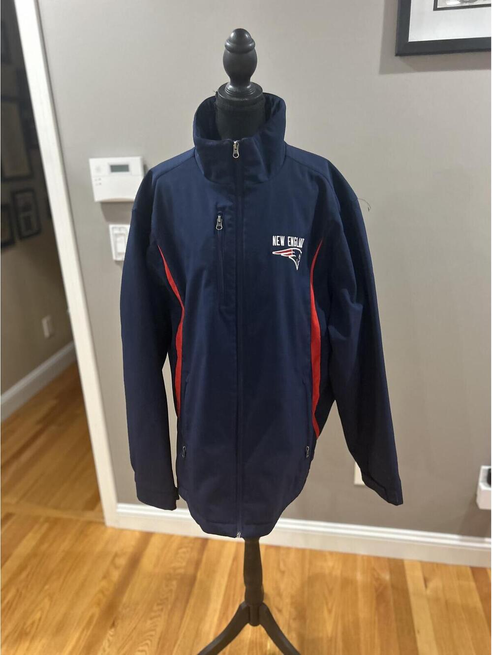 New England Patriots Navy Blue Softshell Jacket with Red Accents 3XL
